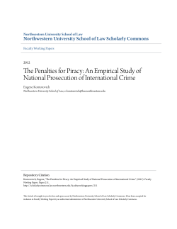 The Penalties for Piracy: An Empirical Study of National Prosecution