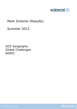 Mark scheme - Unit 1 (6GE01) - June 2012 - Edexcel