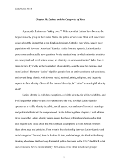 Latinos and the Categories of Race
