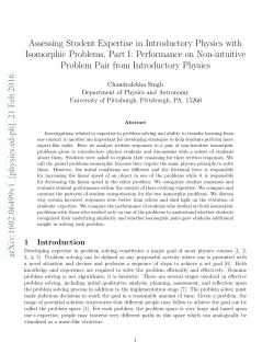 Assessing Student Expertise in Introductory Physics with Isomorphic