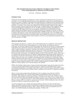 THE CHLORINE DEMAND CHARACTERISTICS
