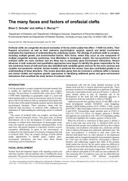 The many faces and factors of orofacial clefts