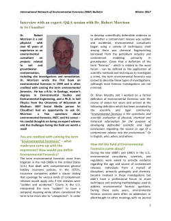 Read More - International Network of Environmental Forensics