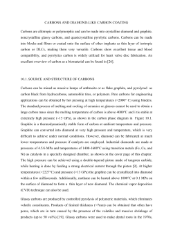 CARBONS AND DIAMOND-LIKE CARBON COATING