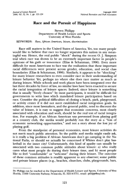Race and the Pursuit of Happiness - National Recreation and Park