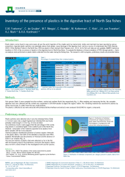 Inventory of the presence of plastics in the digestive tract of