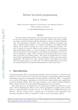 Robust fractional programming