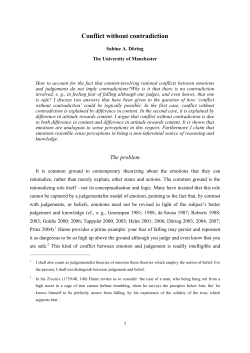 Conflict without contradiction