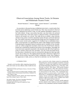 Observed associations among storm tracks, jet