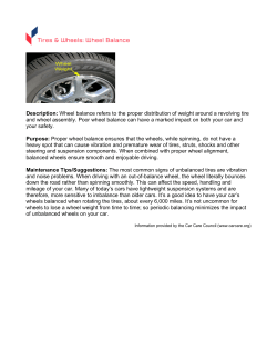 Description: Wheel balance refers to the proper distribution of weight