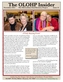 The OLOHP Insider