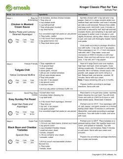 KROGER CLASSIC PLAN FOR 2