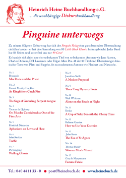 Pinguine unterwegs - Heinrich Heine Buchhandlung eG