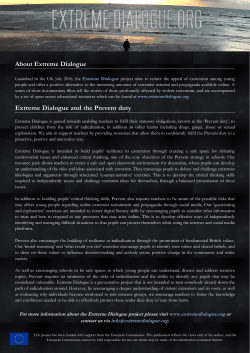 About Extreme Dialogue Extreme Dialogue and the Prevent duty