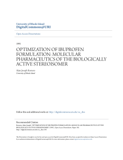 optimization of ibuprofen formulation: molecular pharmaceutics of