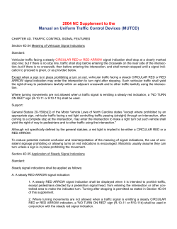 2004 NC Supplement to the Manual on Uniform Traffic Control