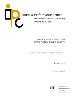 Globalization and Jobs in the Automotive Industry