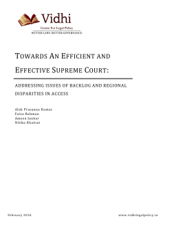 towards an efficient and effective supreme court