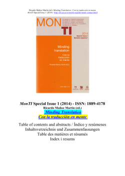 MonTI Special Issue 1 - Departamento de Traducci&oacute;n e Interpretaci&oacute;n