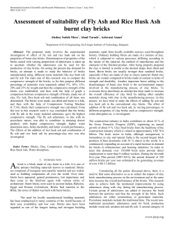 Assessment of suitability of Fly Ash and Rice Husk Ash burnt clay