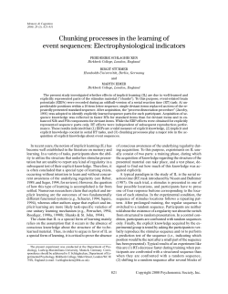 Chunking processes in the learning of event sequences