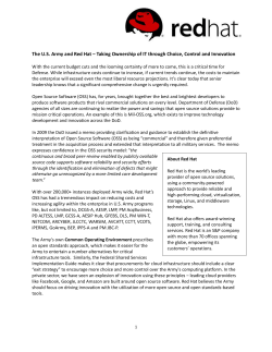 The US Army and Red Hat &ndash; Taking Ownership of IT - Shadow-Soft