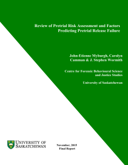 Review of PTRA and Risk Factors Predicting Pretrial Release Failure