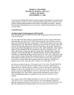 September 17, 2008 &ndash; Public Hearing