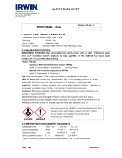 IRWIN C SA Chalk – B AFETY DA Blue ATA SHE EET