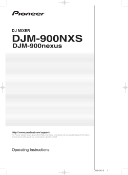 DJM-900NXS - Pioneer Electronics USA