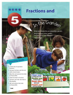 Fractions and - St.Timothy 5/6