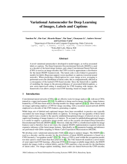 Variational Autoencoder for Deep Learning of Images, Labels and