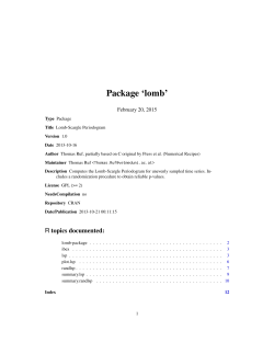 Package `lomb`