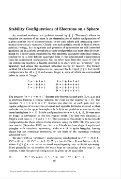 Stability Configurations of Electrons on a Sphere