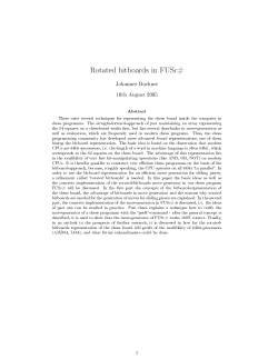 Rotated bitboards in FUSc#