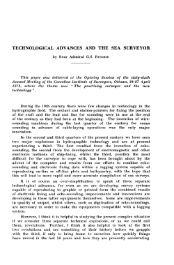 TECHNOLOGICAL ADVANCES AND THE SEA SURVEYOR