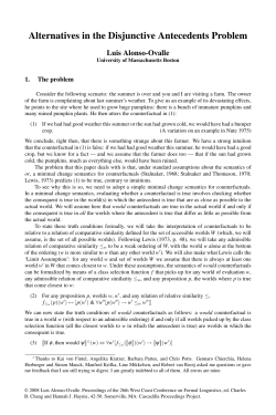 Alternatives in the Disjunctive Antecedents Problem