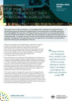 New immigrants improving productivity in Australian