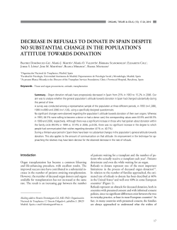 decrease in refusals to donate in spain despite no substantial