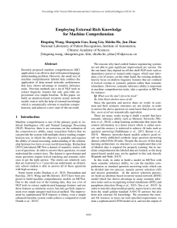 Employing External Rich Knowledge for Machine