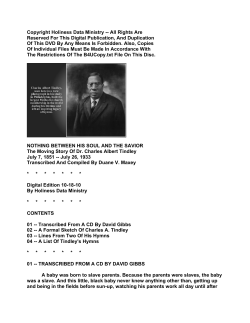 Copyright Holiness Data Ministry -- All Rights Are Reserved For This