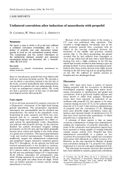 Unilateral convulsion after induction of anaesthesia with propofol
