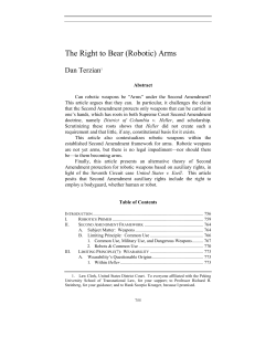 The Right to Bear (Robotic) Arms