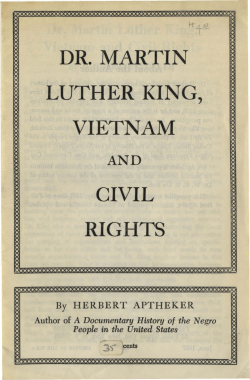 DR. MARTIN LUTHER KING, VIETNAM CIVIL RIGHTS