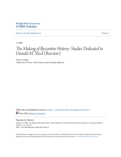 The Making of Byzantine History: Studies Dedicated