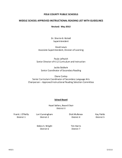 Middle School Approved Reading List