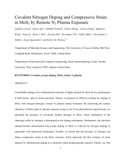 Covalent Nitrogen Doping and Compressive Strain in MoS2 by