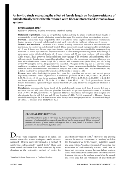 An in vitro study evaluating the effect of ferrule