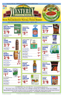 2/$9 2/$7 2/$6 2/$7 2/$8 - Westerly Natural Market