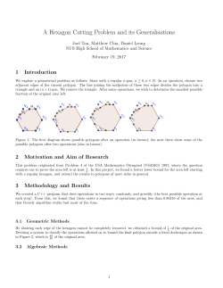 A Hexagon Cutting Problem and its Generalisations